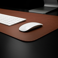 Oakstead leather desk mat with keyboard and mouse